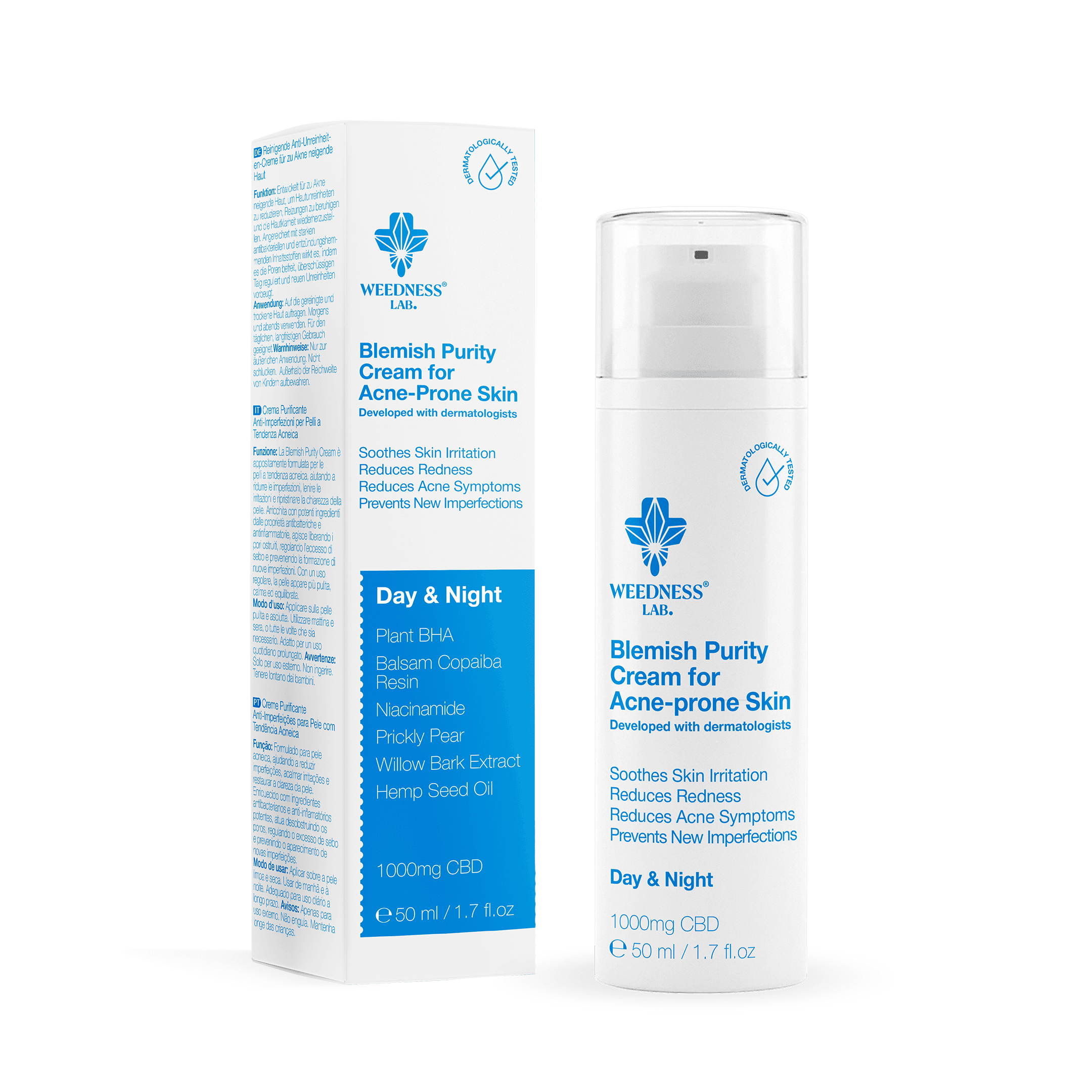 Crème CBD purifiante anti-imperfections pour peaux à tendance acnéique