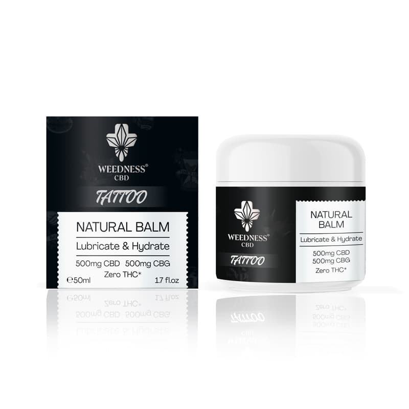 Baume naturel pour tatouage avec 500mg CBD et 500mg CBG