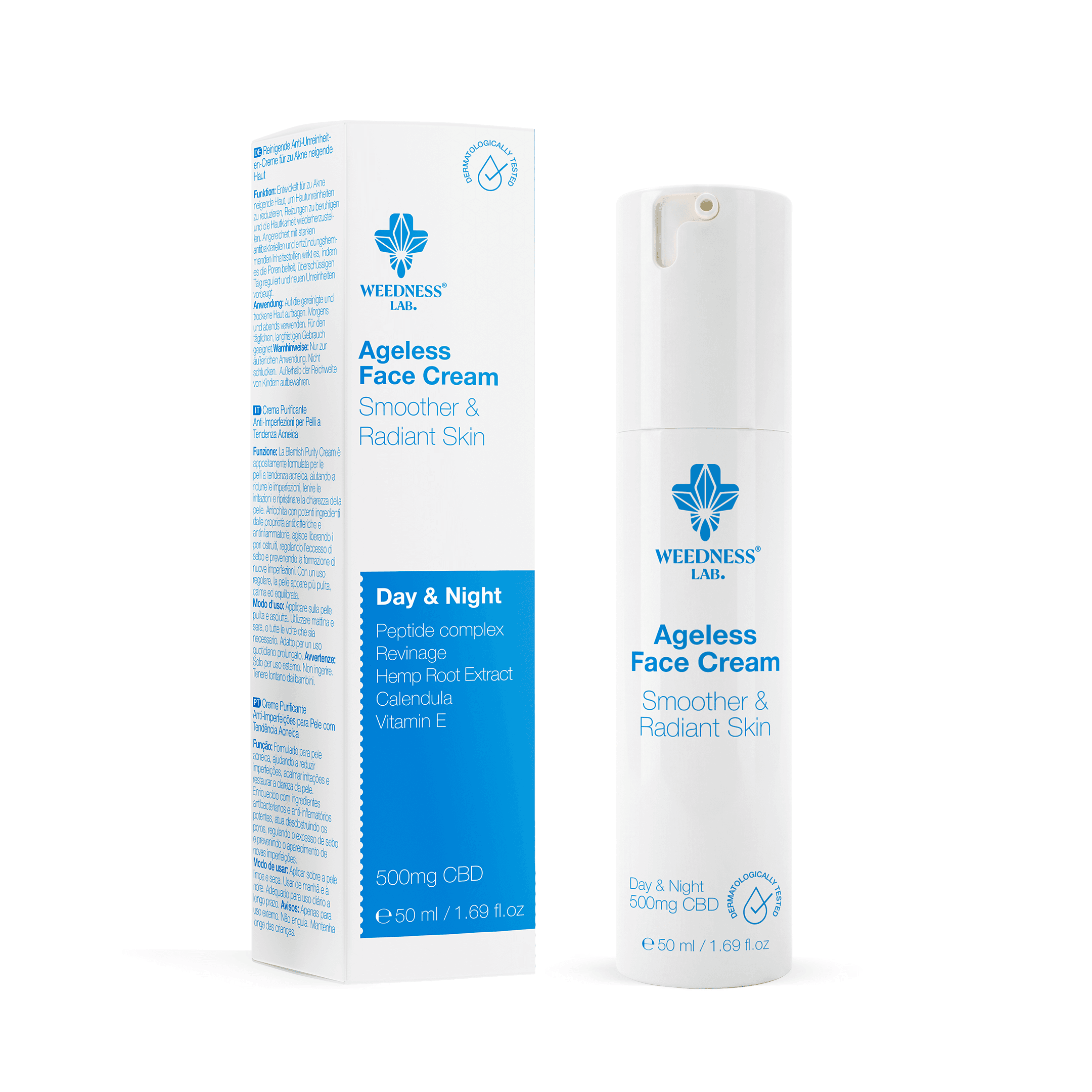 Crème visage anti-âge 24h | 500mg CBD 50ml
