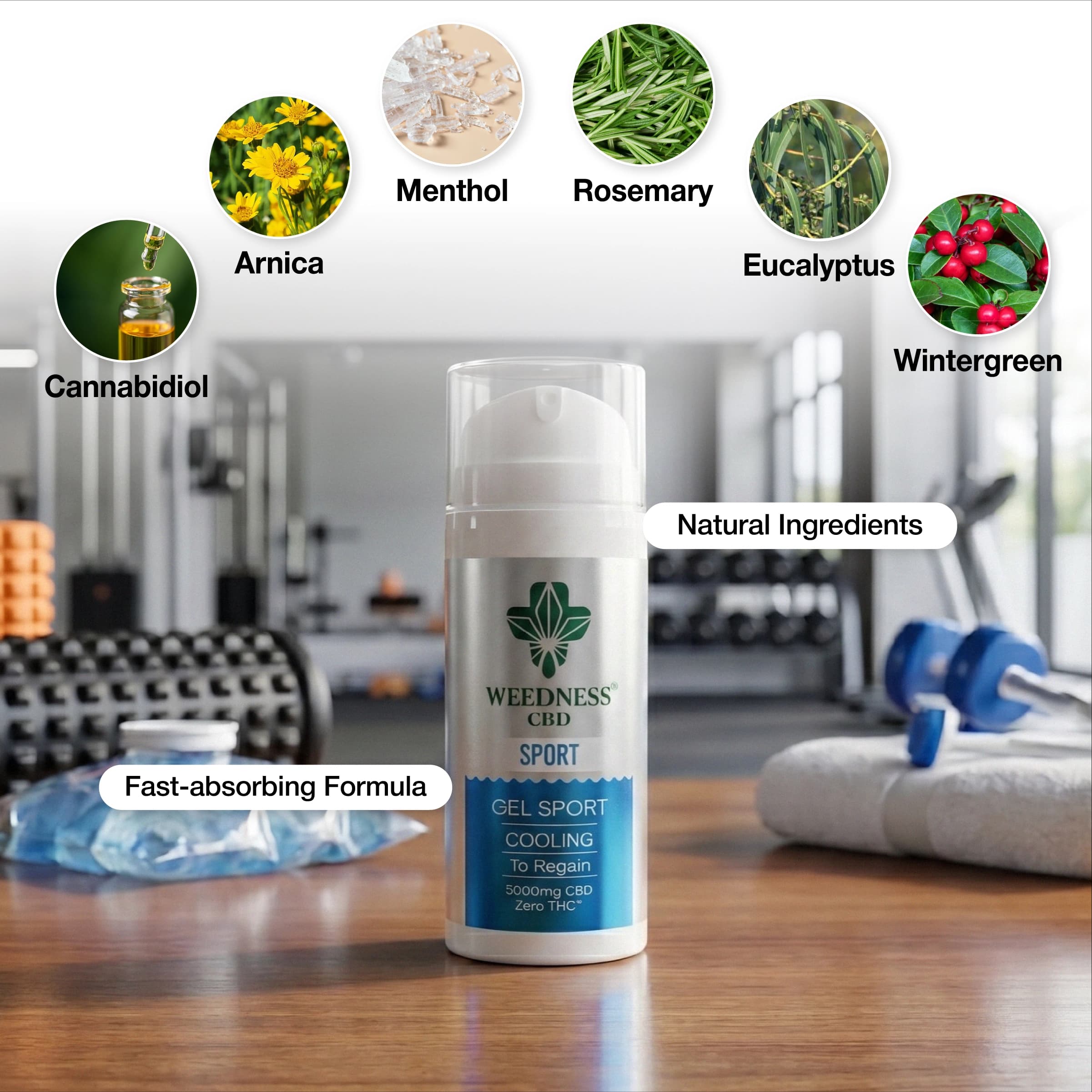 Gel Sport Muscle & Joint (Effet Refroidissant) 3000mg CBD | 0THC