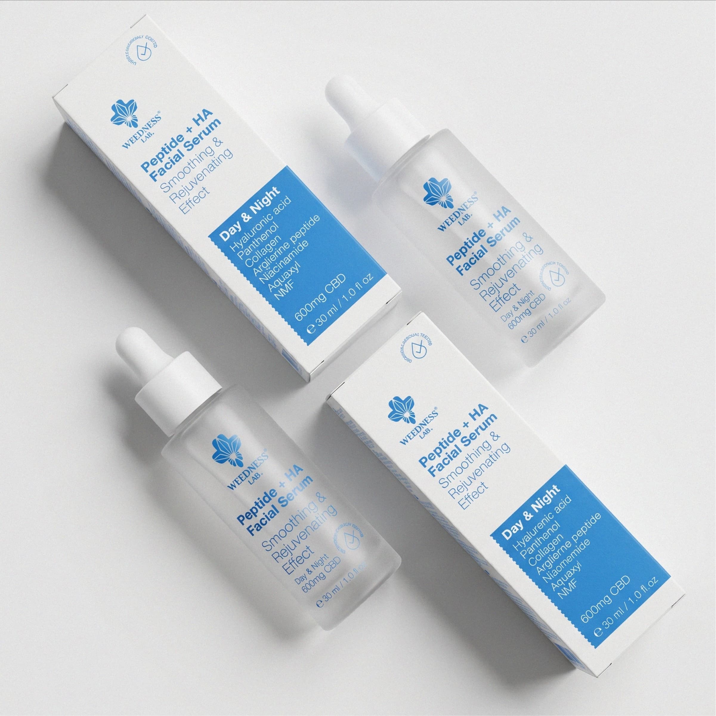 Sérum visage CBD aux peptides et à l'acide hyaluronique