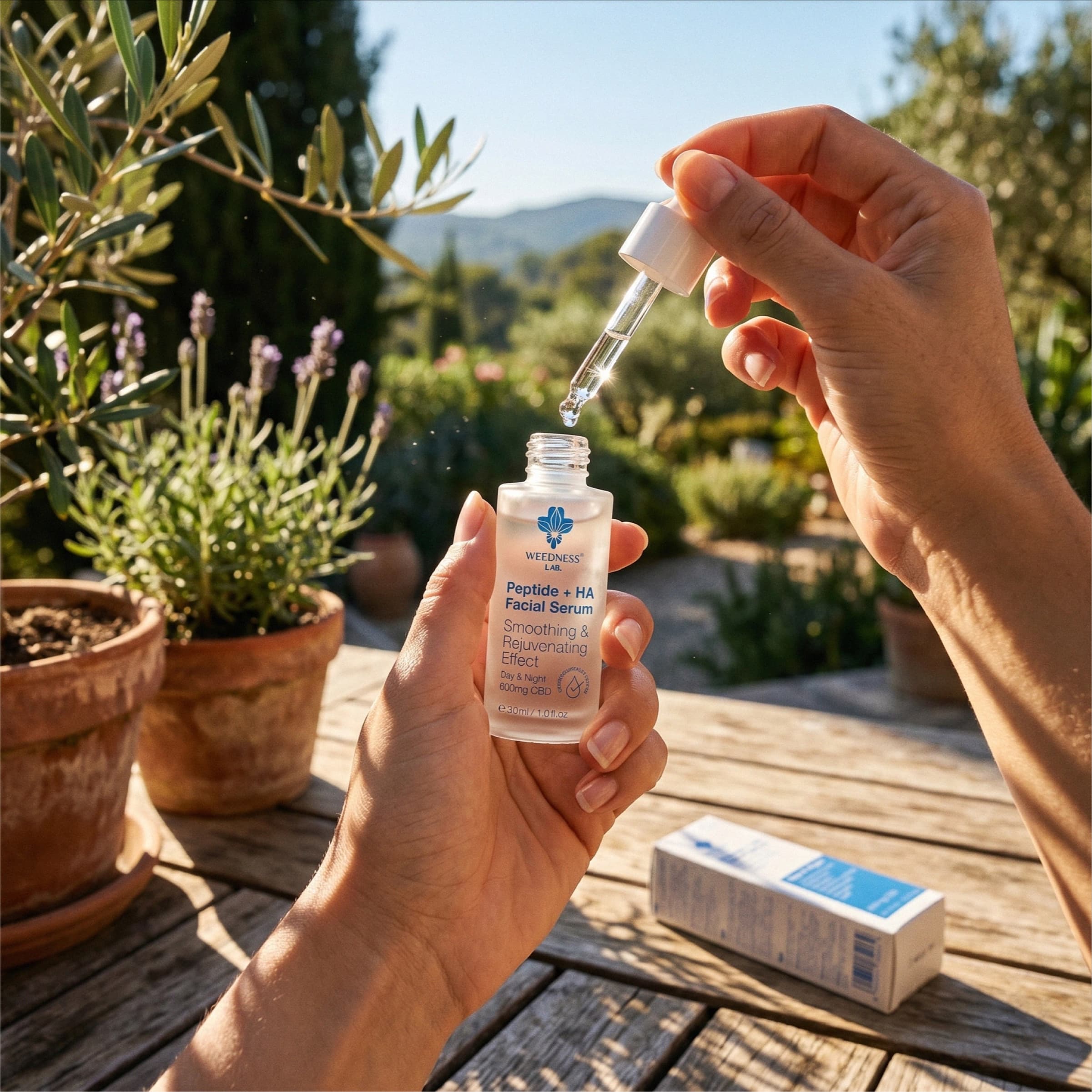 Sérum visage CBD aux peptides et à l'acide hyaluronique