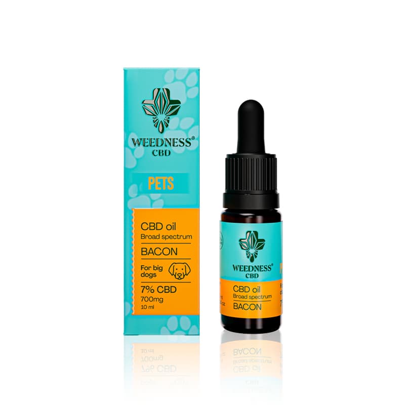 Huile de CBD 7% pour Grands Chiens | Bacon 10ml