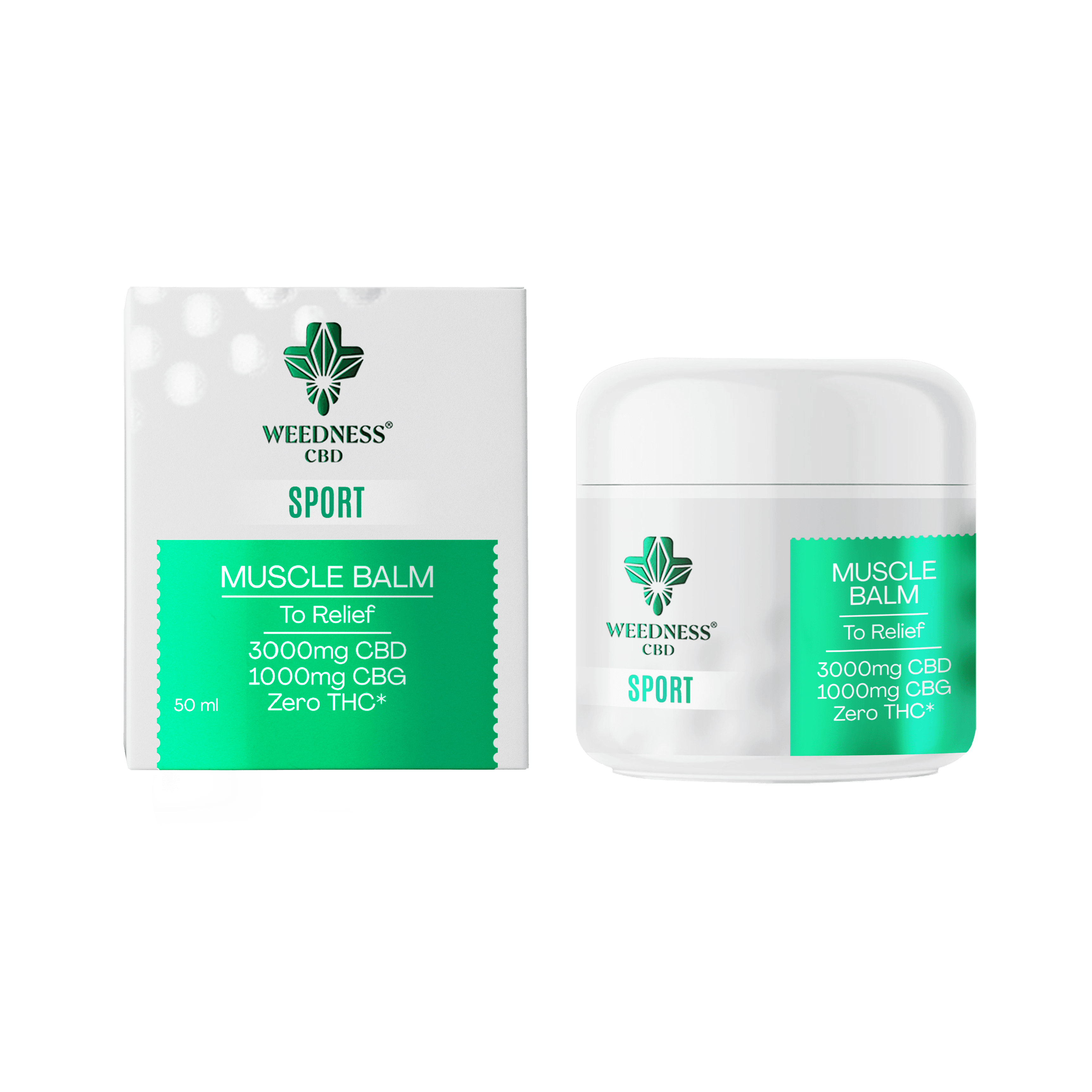 Sport Muscle Relief Balm 3000mg CBD et 1000mg CBG
