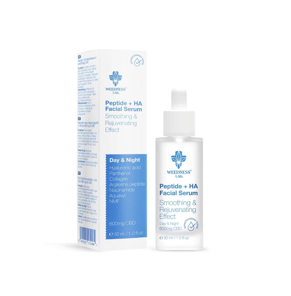 Sérum visage CBD aux peptides et à l'acide hyaluronique