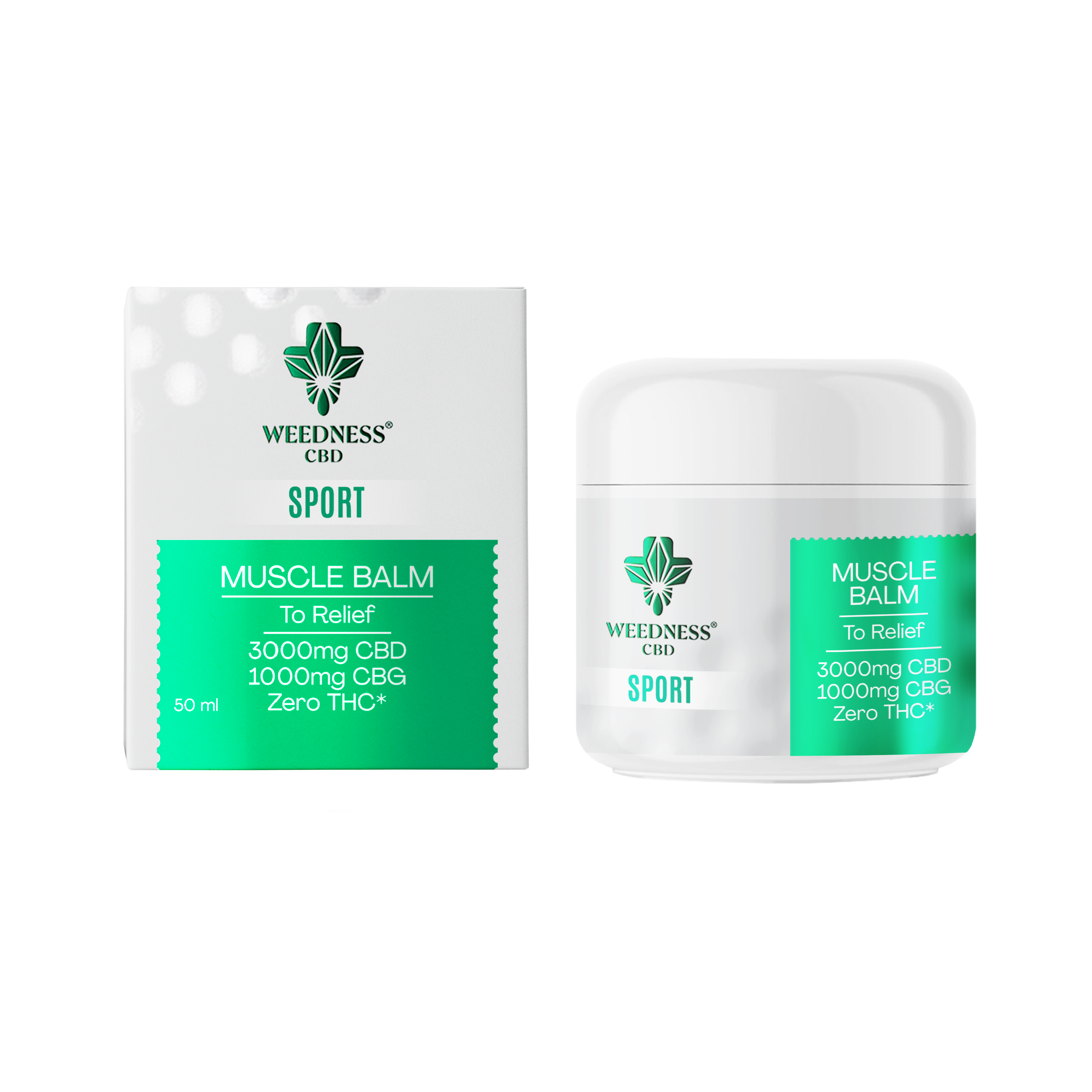 Sport Muscle Relief Balm 3000mg CBD et 1000mg CBG